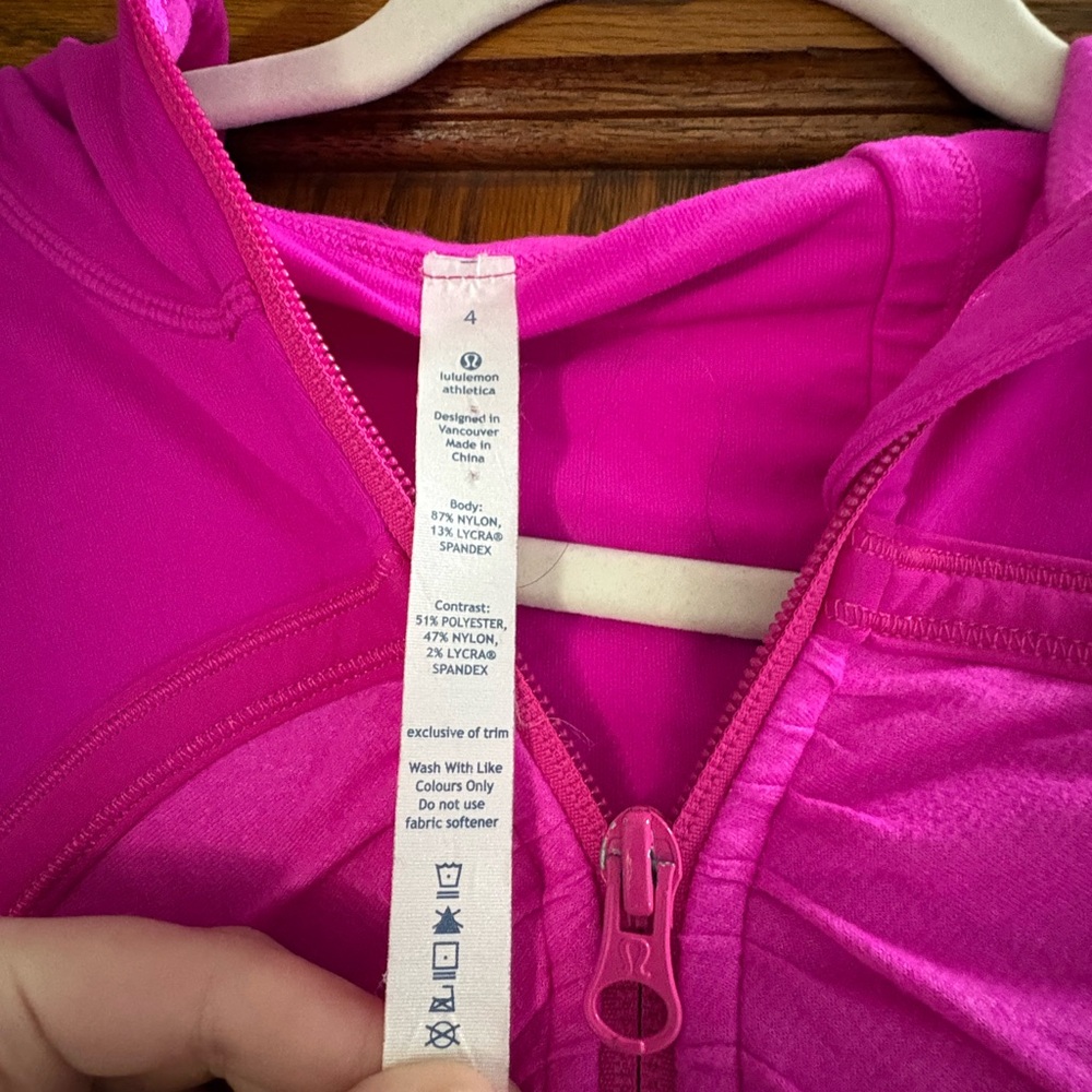 Lululemon Pure Balance Pink Ruched Hooded Jacket - Picture 5 of 6
